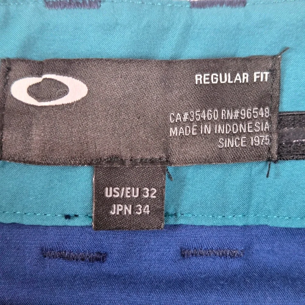 Oakley‎ Man Trousers Men 32 Navy Blue Regular Fit Stretch Chino Pants CA35460